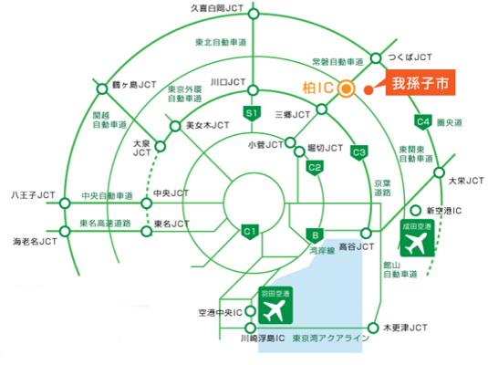 車でのアクセス図