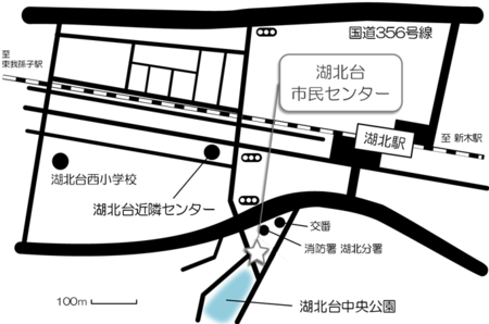 湖北台市民センターの地図