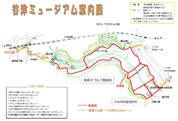 谷津ミュージアムの案内図