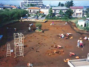 遠坪遺跡発掘風景