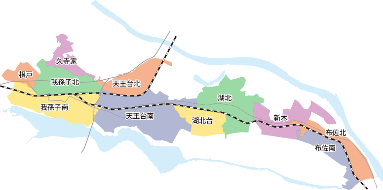 自治会地区別地図